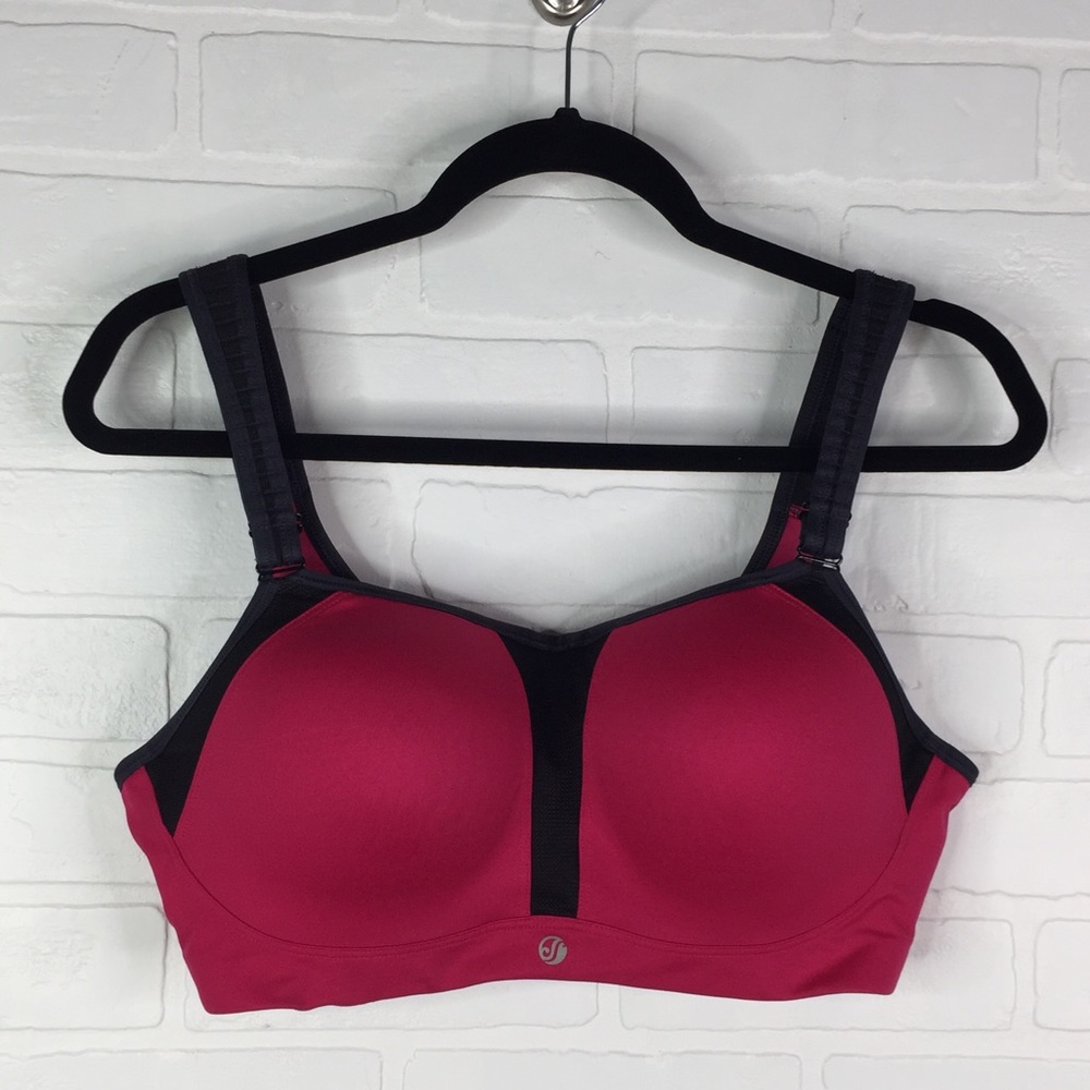 Soma Sport Sports Bra Pink Black 38D Adjustable